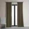 Denver Taupe Signature Velvet Blackout Curtain 2 Denver Taupe Signature Velvet Blackout Curtain -Chic Curtains Shop VPCH 181200 front view