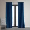 Union Blue Signature Velvet Blackout Curtain -Chic Curtains Shop VPCH 181208 front view