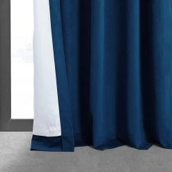 Union Blue Signature Velvet Blackout Curtain 12 Union Blue Signature Velvet Blackout Curtain -Chic Curtains Shop VPCH 181208 lining view