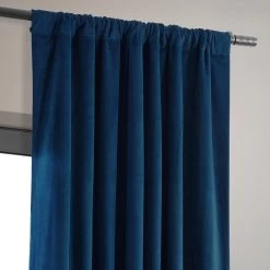 Union Blue Signature Velvet Blackout Curtain 11 Union Blue Signature Velvet Blackout Curtain -Chic Curtains Shop VPCH 181208 pole pocket header