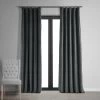 Natural Grey Signature Velvet Blackout Curtain -Chic Curtains Shop VPCH 184005 front view