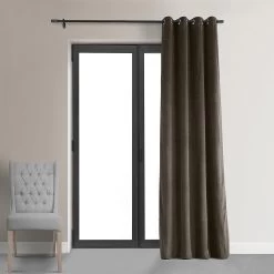 Java Grommet Signature Velvet Blackout Curtain -Chic Curtains Shop VPCH 190912 GRBO front view r