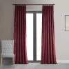 Burgundy French Pleat Signature Velvet Blackout Curtain 2 Burgundy French Pleat Signature Velvet Blackout Curtain -Chic Curtains Shop VPCH 192018 FP front view