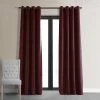Burgundy Grommet Signature Velvet Blackout Curtain -Chic Curtains Shop VPCH 192018 GRBO front view