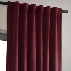 Burgundy Signature Velvet Blackout Curtain -Chic Curtains Shop VPCH 192018 back tab header