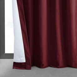 Burgundy Signature Velvet Blackout Curtain -Chic Curtains Shop VPCH 192018 lining view