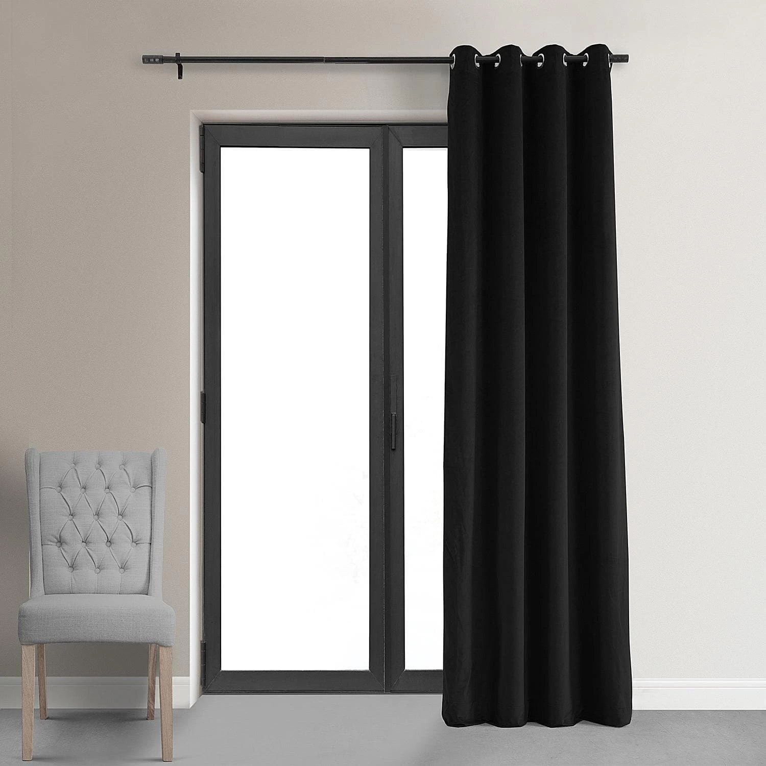 Warm Black Grommet Signature Velvet Blackout Curtain 7 Warm Black Grommet Signature Velvet Blackout Curtain - Image 5