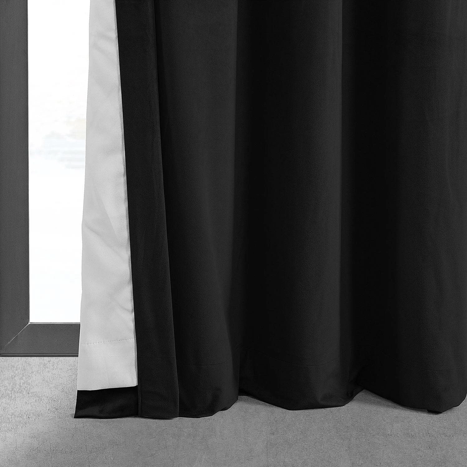 Warm Black Grommet Signature Velvet Blackout Curtain 6 Warm Black Grommet Signature Velvet Blackout Curtain - Image 4