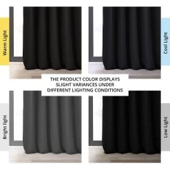 Warm Black Signature Velvet Blackout Curtain -Chic Curtains Shop VPCH 194007 angled front view 7c505723 cdb9 4065 8ceb 9d1258a11225