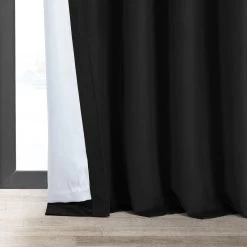 Warm Black Signature Velvet Blackout Curtain -Chic Curtains Shop VPCH 194007 lining view
