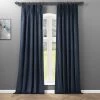 Midnight Blue French Pleat Signature Velvet Blackout Curtain -Chic Curtains Shop VPCH 194023 FP 35905 1