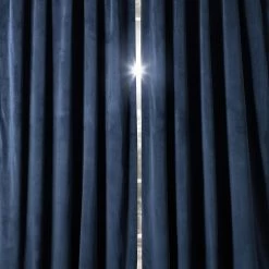 Midnight Blue French Pleat Signature Velvet Blackout Curtain 11 Midnight Blue French Pleat Signature Velvet Blackout Curtain -Chic Curtains Shop VPCH 194023 FP 35905 5
