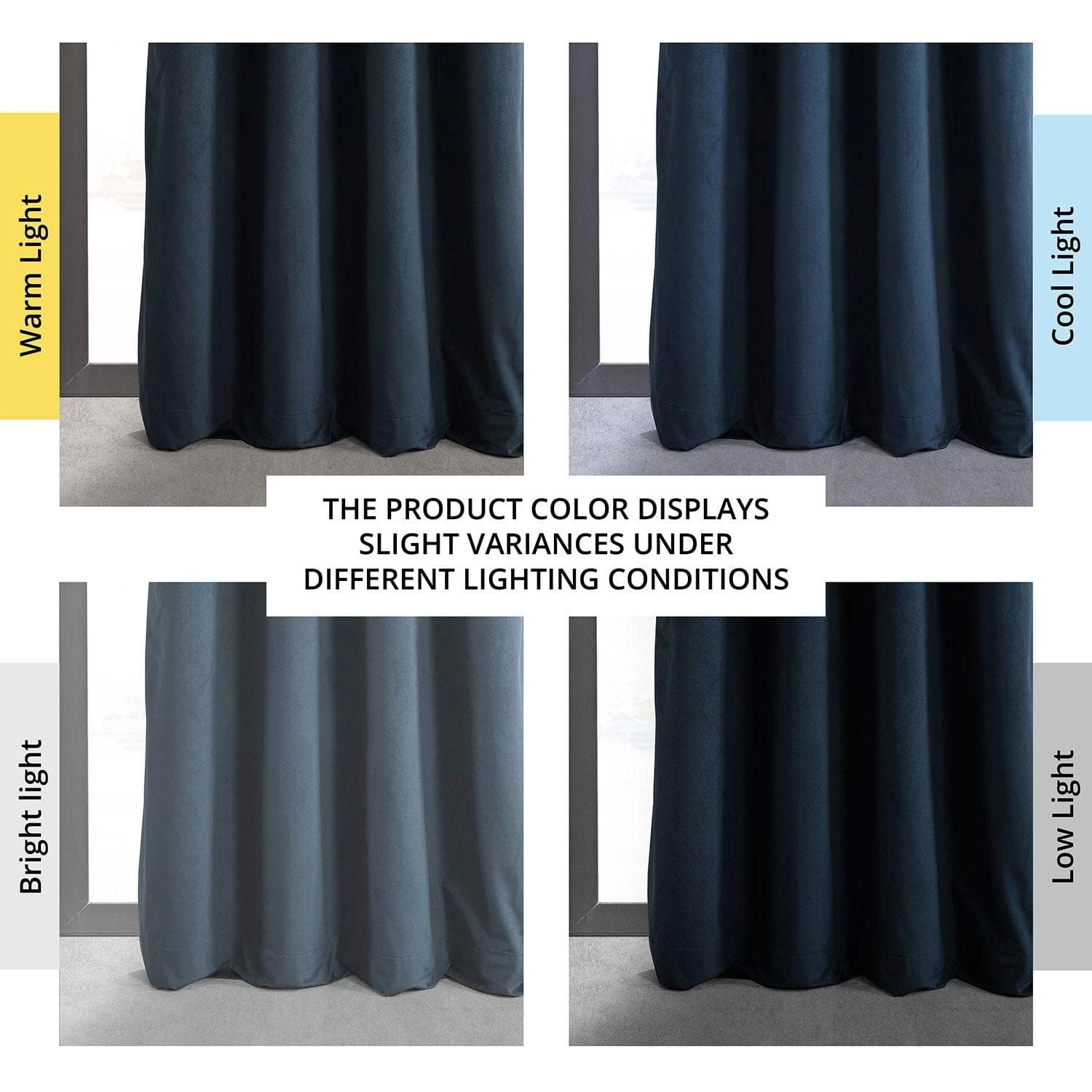 Midnight Blue Grommet Signature Velvet Blackout Curtain 8 Midnight Blue Grommet Signature Velvet Blackout Curtain - Image 6