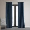 Midnight Blue Signature Velvet Blackout Curtain -Chic Curtains Shop VPCH 194023 front view