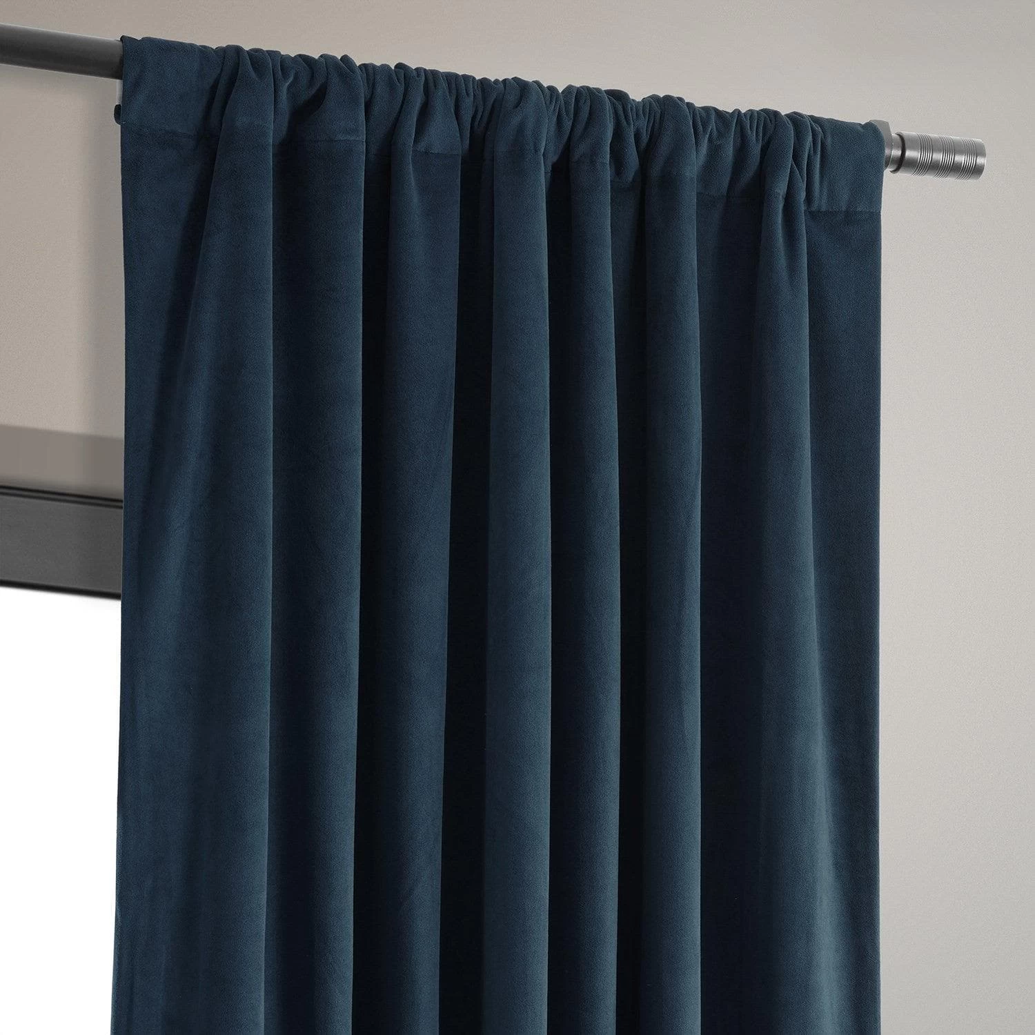Midnight Blue Signature Velvet Blackout Curtain 6 Midnight Blue Signature Velvet Blackout Curtain - Image 4