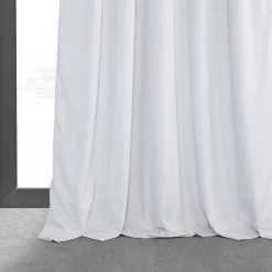 Primary White French Pleat Signature Velvet Blackout Curtain 12 Primary White French Pleat Signature Velvet Blackout Curtain -Chic Curtains Shop VPCH 202102 FP floor break