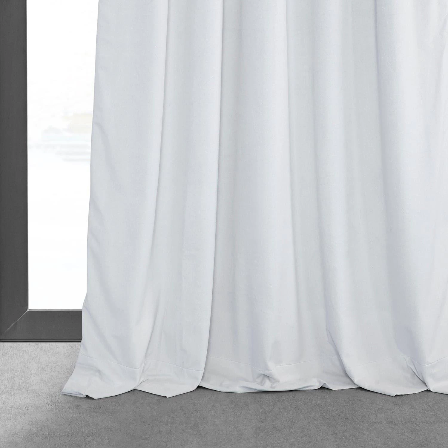Primary White French Pleat Signature Velvet Blackout Curtain 7 Primary White French Pleat Signature Velvet Blackout Curtain - Image 5