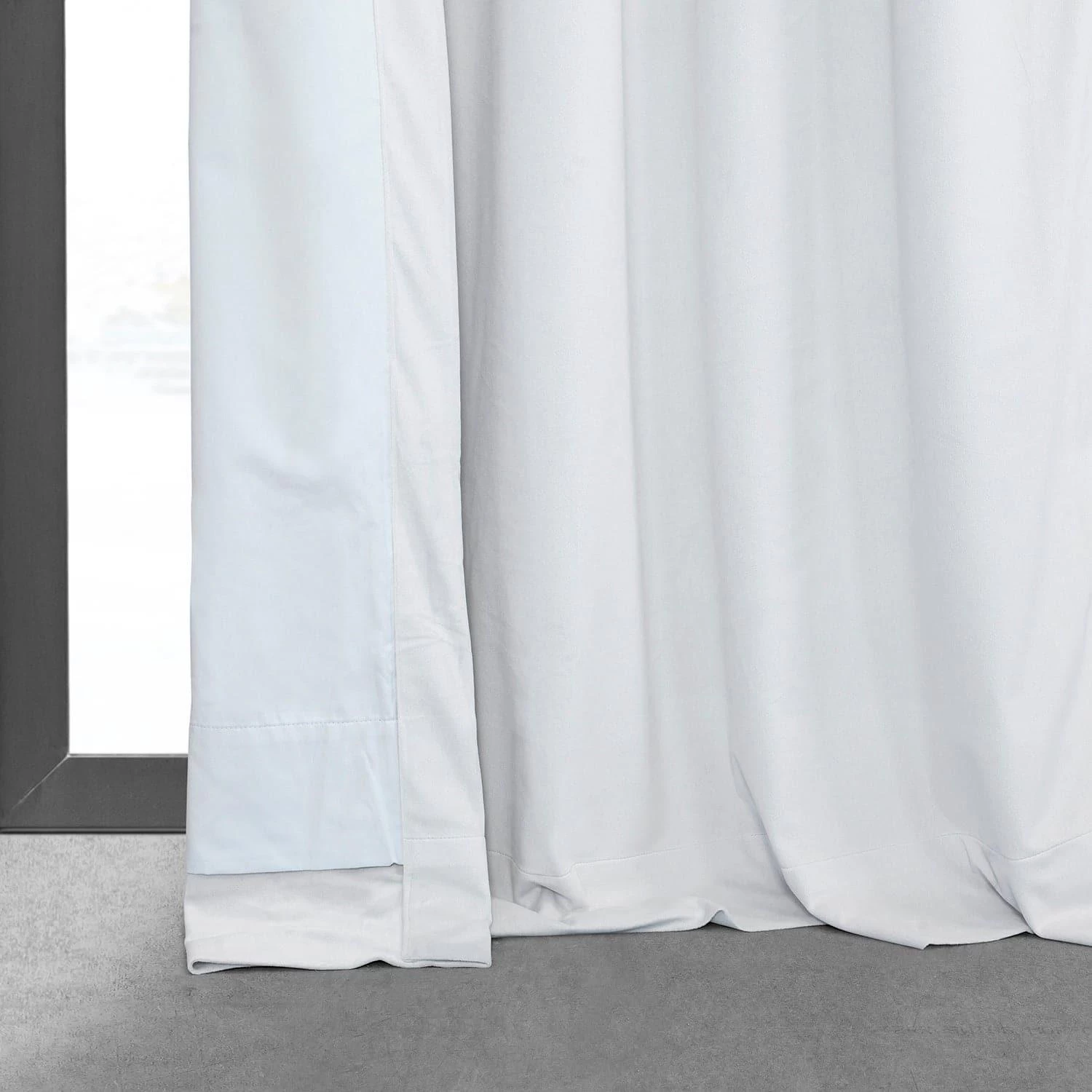 Primary White French Pleat Signature Velvet Blackout Curtain 6 Primary White French Pleat Signature Velvet Blackout Curtain - Image 4
