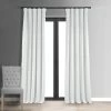 Primary White Signature Velvet Blackout Curtain -Chic Curtains Shop VPCH 202102 front view