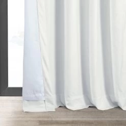 Primary White Signature Velvet Blackout Curtain -Chic Curtains Shop VPCH 202102 lining view