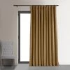 Amber Gold Signature Extra Wide Velvet Blackout Curtain 2 Amber Gold Signature Extra Wide Velvet Blackout Curtain -Chic Curtains Shop VPCH VET1211 front view