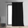 Black Signature Extra Wide Velvet Blackout Curtain -Chic Curtains Shop VPCH VET1212 front view