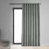 Silver Grey Grommet Signature Extra Wide Velvet Blackout Curtain