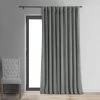 Silver Grey Signature Extra Wide Velvet Blackout Curtain 2 Silver Grey Signature Extra Wide Velvet Blackout Curtain -Chic Curtains Shop VPCH VET1213 front view