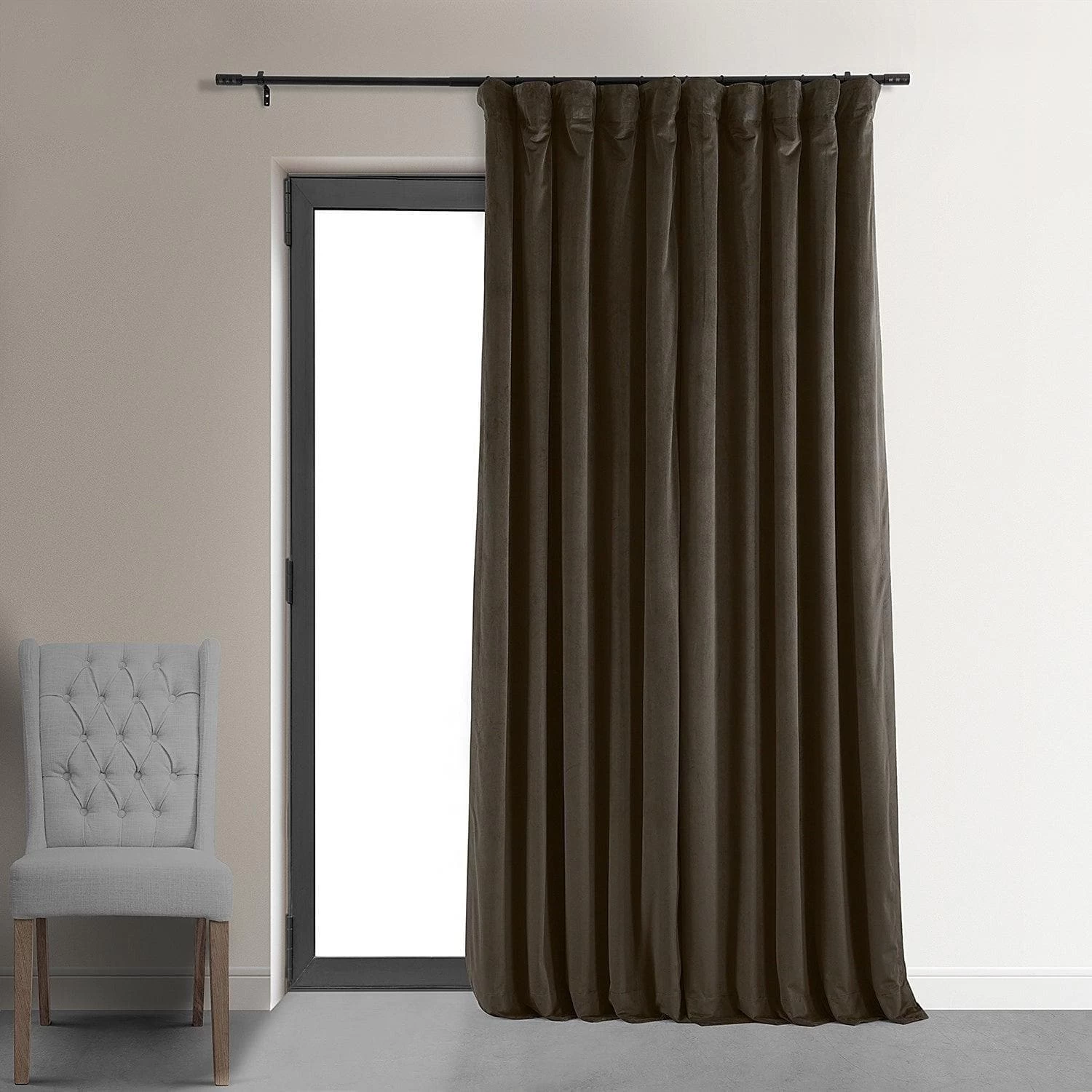 Java Signature Extra Wide Velvet Blackout Curtain 3 Java Signature Extra Wide Velvet Blackout Curtain