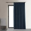 Midnight Blue Signature Extra Wide Velvet Blackout Curtain 1 Midnight Blue Signature Extra Wide Velvet Blackout Curtain -Chic Curtains Shop VPCH VET1215 front view