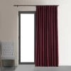 Burgundy Signature Extra Wide Velvet Blackout Curtain -Chic Curtains Shop VPCH VET1216 front view
