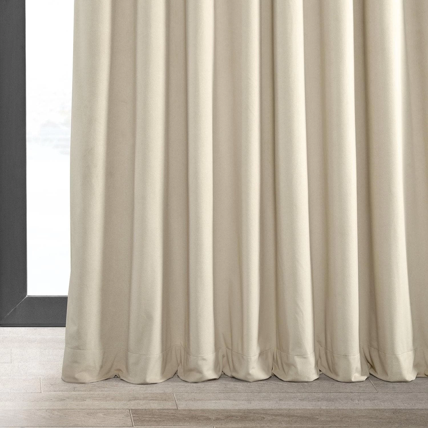Ivory Grommet Signature Extra Wide Velvet Blackout Curtain 6 Ivory Grommet Signature Extra Wide Velvet Blackout Curtain - Image 4
