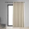 Ivory Grommet Signature Extra Wide Velvet Blackout Curtain -Chic Curtains Shop VPCH VET1217 GR front view