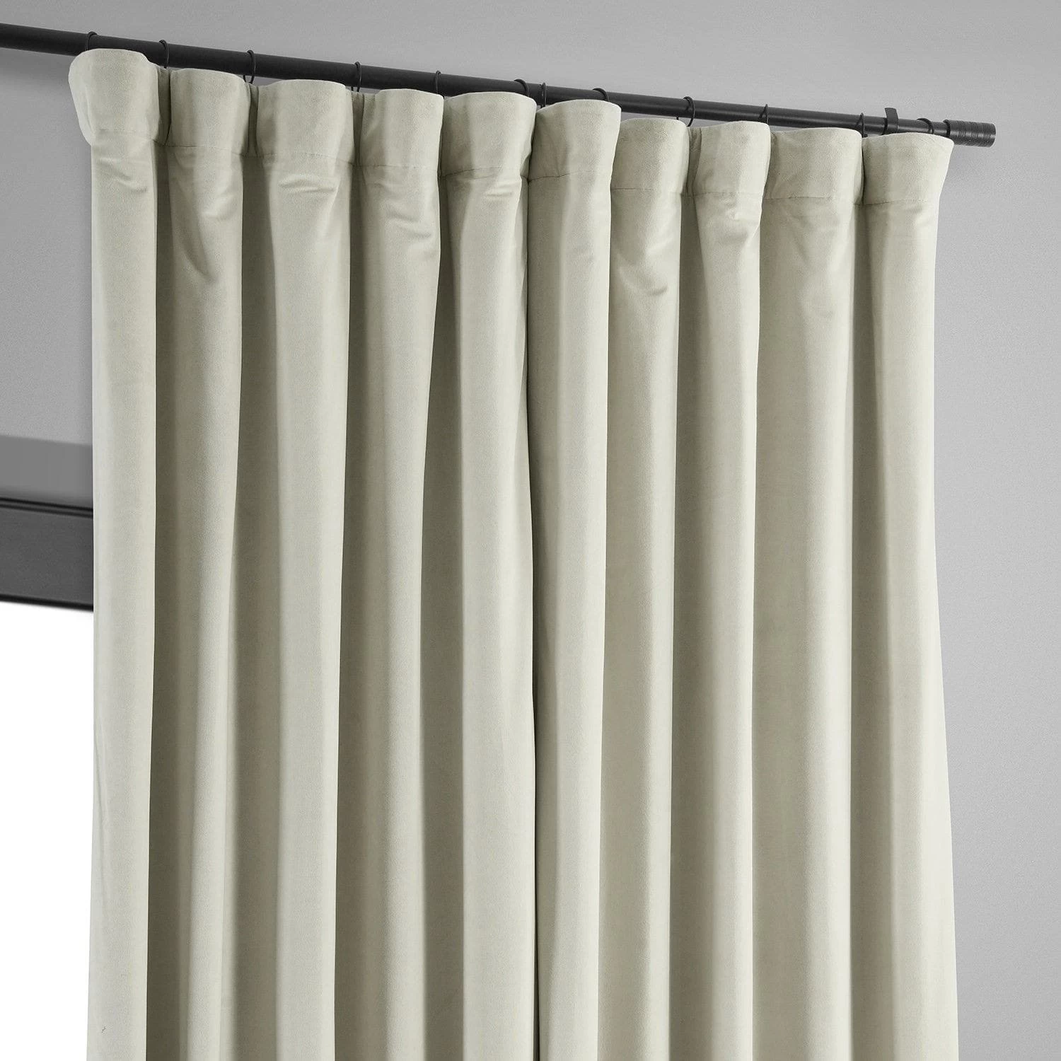 Warm Off White Signature Extra Wide Velvet Blackout Curtain 4 Warm Off White Signature Extra Wide Velvet Blackout Curtain - Image 2