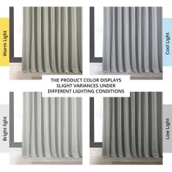 Reflection Grey Signature Extra Wide Velvet Blackout Curtain -Chic Curtains Shop VPCH VET160401 angled front view