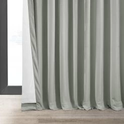 Reflection Grey Signature Extra Wide Velvet Blackout Curtain -Chic Curtains Shop VPCH VET160401 lining view
