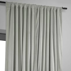 Reflection Grey Signature Extra Wide Velvet Blackout Curtain -Chic Curtains Shop VPCH VET160401 pole pocket header