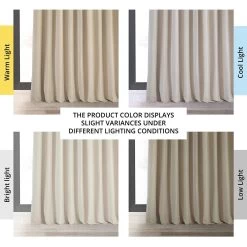 Neutral Ground Signature Extra Wide Velvet Blackout Curtain -Chic Curtains Shop VPCH VET180103 angled front view