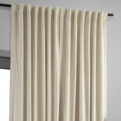 Neutral Ground Signature Extra Wide Velvet Blackout Curtain -Chic Curtains Shop VPCH VET180103 back tab header