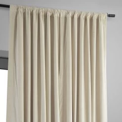 Neutral Ground Signature Extra Wide Velvet Blackout Curtain -Chic Curtains Shop VPCH VET180103 pole pocket header