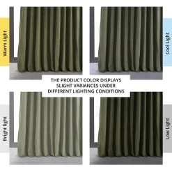 Hunter Green Signature Extra Wide Velvet Blackout Curtain -Chic Curtains Shop VPCH VET190622 angled front view
