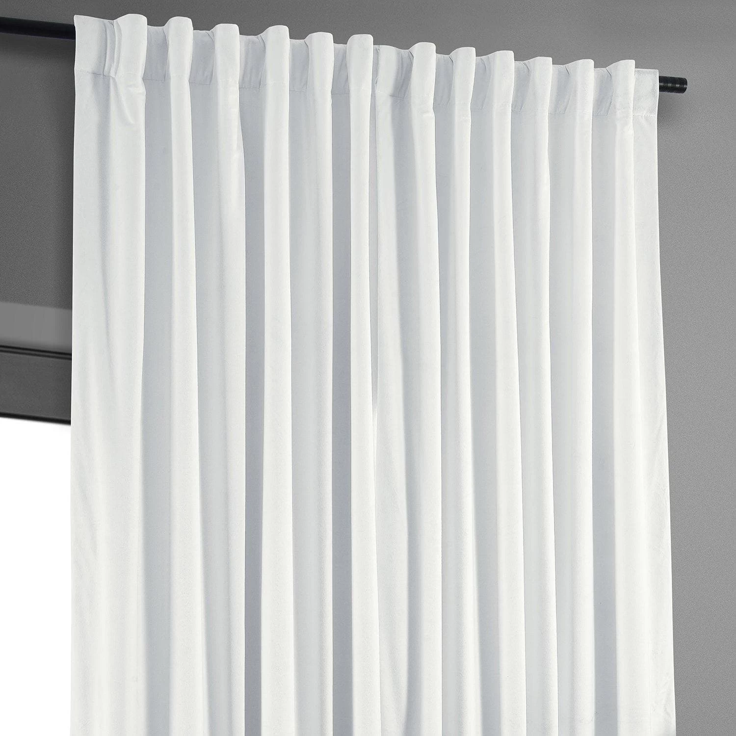Primary White Signature Extra Wide Velvet Blackout Curtain 5 Primary White Signature Extra Wide Velvet Blackout Curtain - Image 3