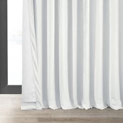 Primary White Signature Extra Wide Velvet Blackout Curtain 12 Primary White Signature Extra Wide Velvet Blackout Curtain -Chic Curtains Shop VPCH VET202102 lining view