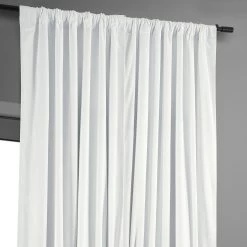 Primary White Signature Extra Wide Velvet Blackout Curtain 11 Primary White Signature Extra Wide Velvet Blackout Curtain -Chic Curtains Shop VPCH VET202102 pole pocket header