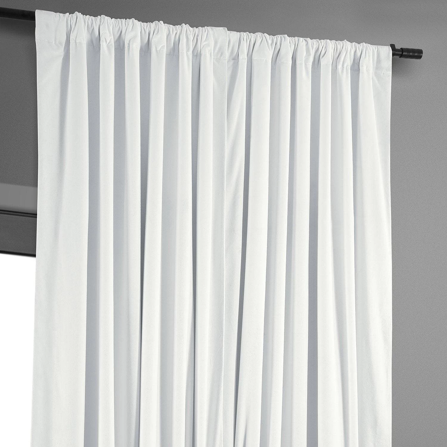 Primary White Signature Extra Wide Velvet Blackout Curtain 6 Primary White Signature Extra Wide Velvet Blackout Curtain - Image 4