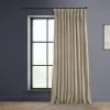 Light Beige Extra Wide Heritage Plush Velvet Curtain 2 Light Beige Extra Wide Heritage Plush Velvet Curtain -Chic Curtains Shop VPYC 161204 DW front view