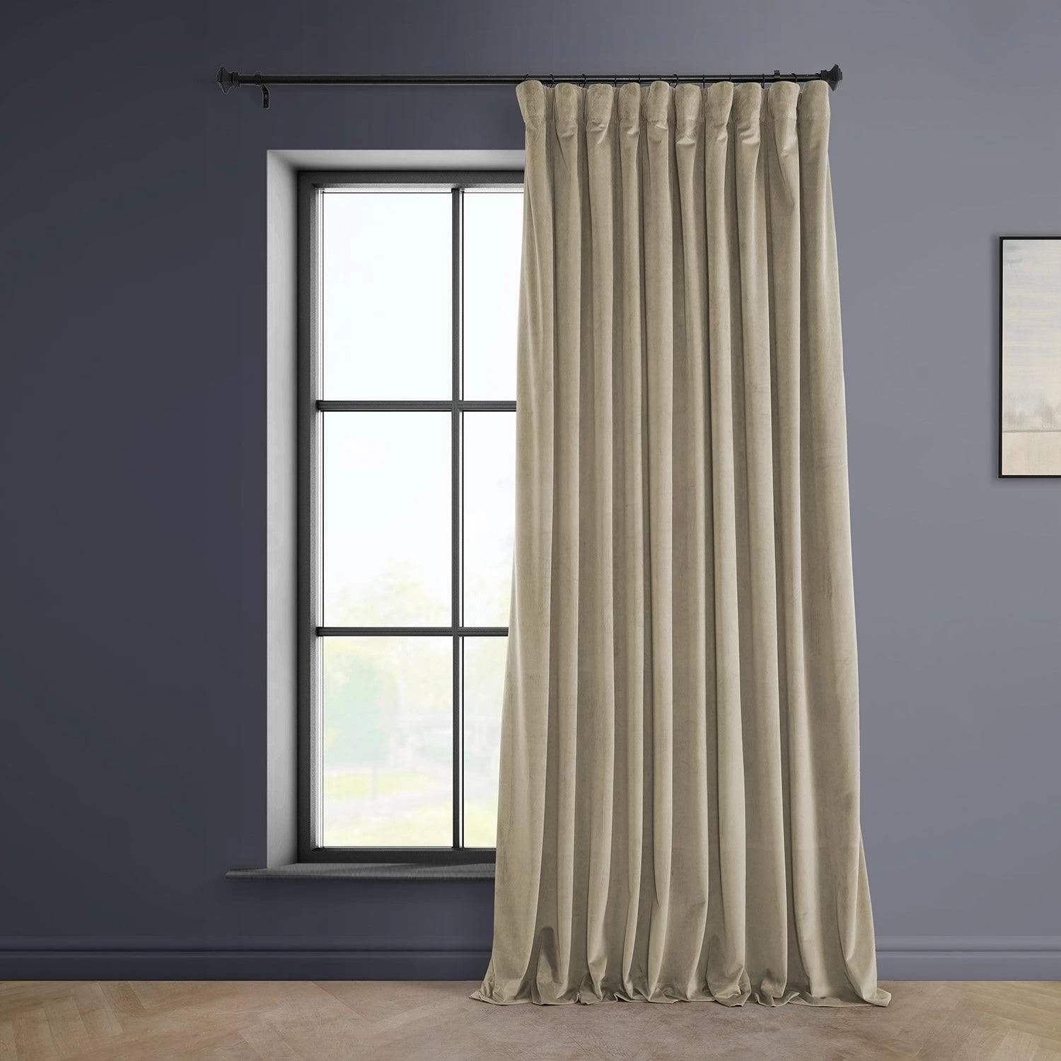 Light Beige Extra Wide Heritage Plush Velvet Curtain 3 Light Beige Extra Wide Heritage Plush Velvet Curtain