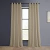 Light Beige Grommet Heritage Plush Velvet Curtain -Chic Curtains Shop VPYC 161204 GR front view
