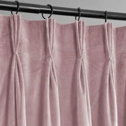 Ballet Pink French Pleat Heritage Plush Velvet Curtain -Chic Curtains Shop VPYC 161207 FPD french pleat 1 08dbd23f 771d 4af7 b108 a0577a636b70