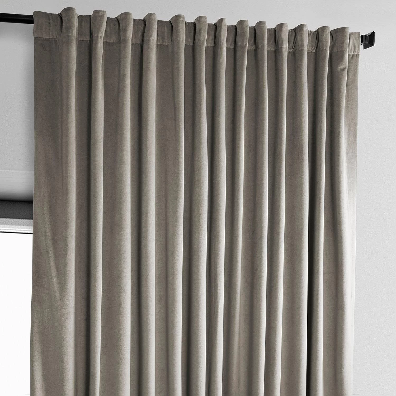 Gallery Taupe Extra Wide Heritage Plush Velvet Curtain 5 Gallery Taupe Extra Wide Heritage Plush Velvet Curtain - Image 3